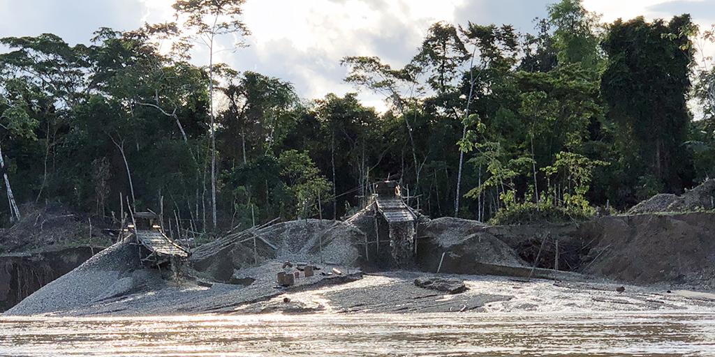 A gold mining operation